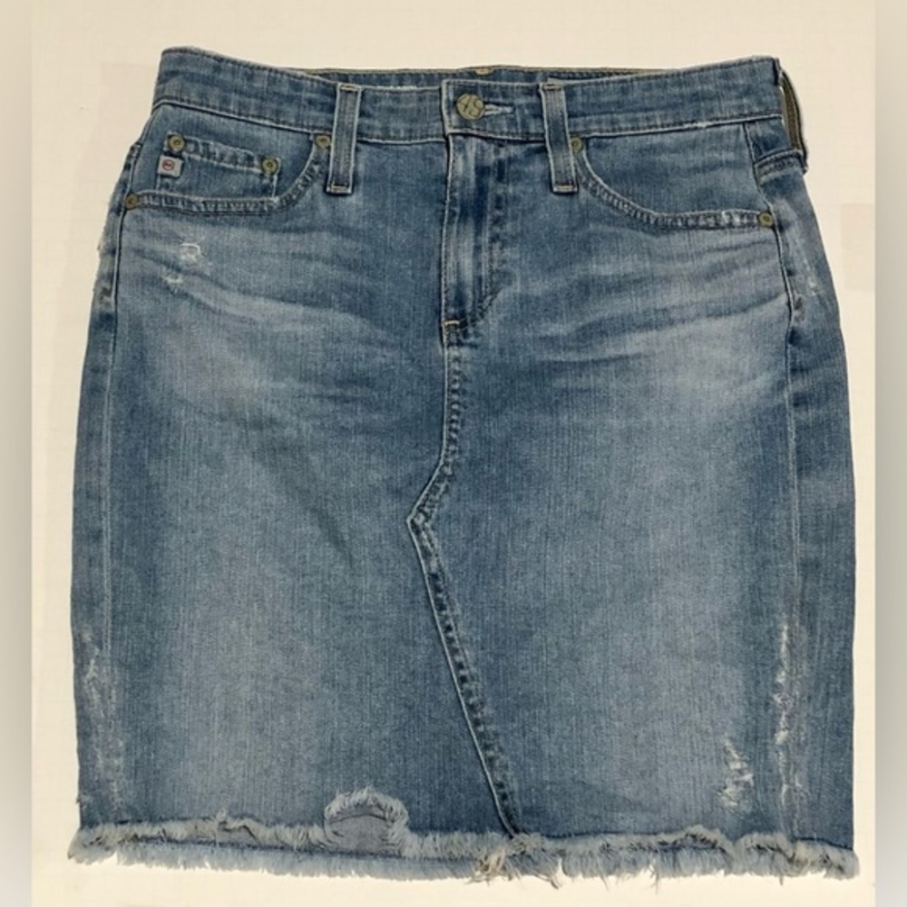 A G Adriano Goldschmied Distressed Skirt